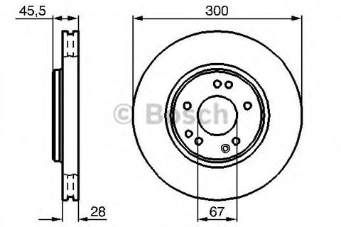 Bosch 0 986 478 526 Brake Disc
