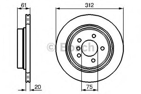 Bosch 0 986 478 763 Brake Disc