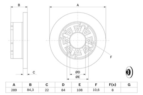 Bosch 0 986 478 886 Brake Disc, photo 3