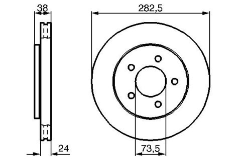 Bosch 0 986 478 983 Brake Disc, photo 3
