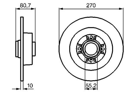 Bosch 0 986 479 196 Brake Disc, photo 3