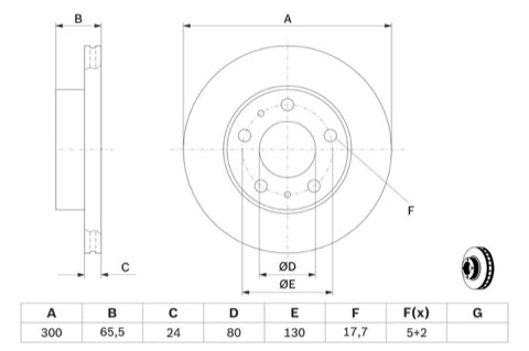 Bosch 0 986 479 314 Brake Disc, photo 3