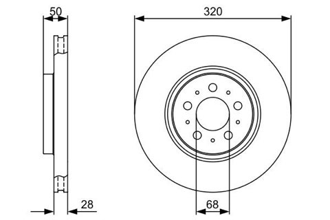 Bosch 0 986 479 321 Brake Disc, photo 2