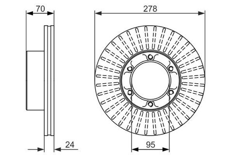 Bosch 0 986 479 488 Brake Disc, photo 3