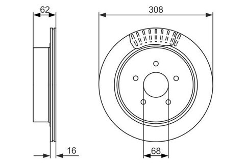 Bosch 0 986 479 606 Brake Disc, photo 3