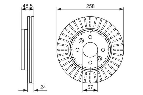Bosch 0 986 479 676 Brake Disc
