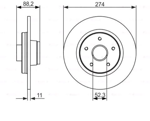 Bosch 0 986 479 695 Brake Disc, photo 3