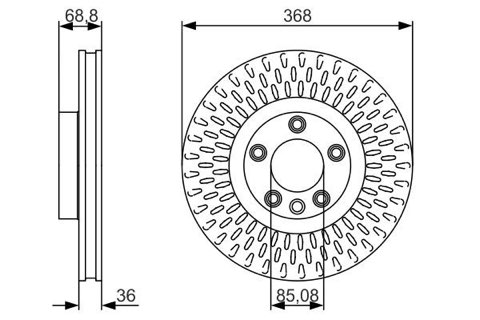 Bosch 0 986 479 A33 Brake Disc, photo 3
