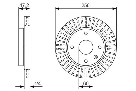 Bosch 0 986 479 A54 Brake Disc, photo 3