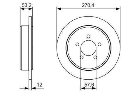 Bosch 0 986 479 A80 Brake Disc, photo 2