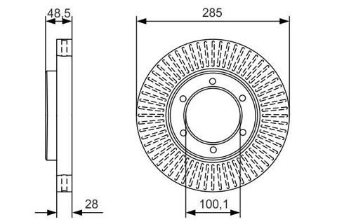 Bosch 0 986 479 A95 Brake Disc, photo 3