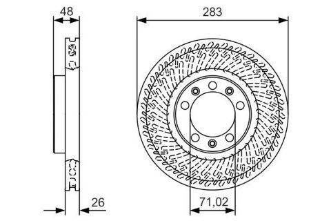 Bosch 0 986 479 C33 Brake Disc, photo 3