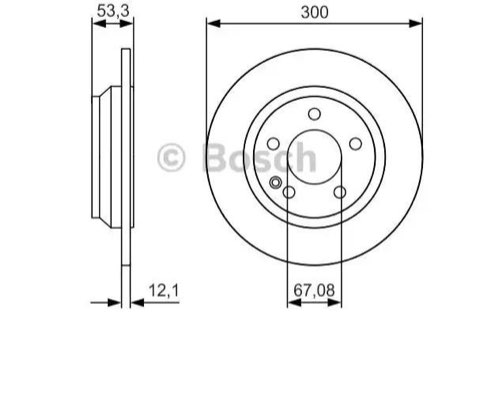 Bosch 0 986 479 D12 Brake Disc, photo 3