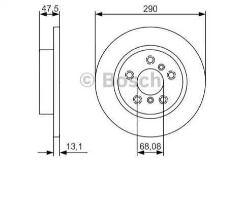 Bosch 0 986 479 D17 Brake Disc, photo 3