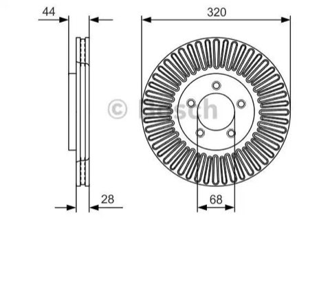 Bosch 0 986 479 D19 Brake Disc, photo 2