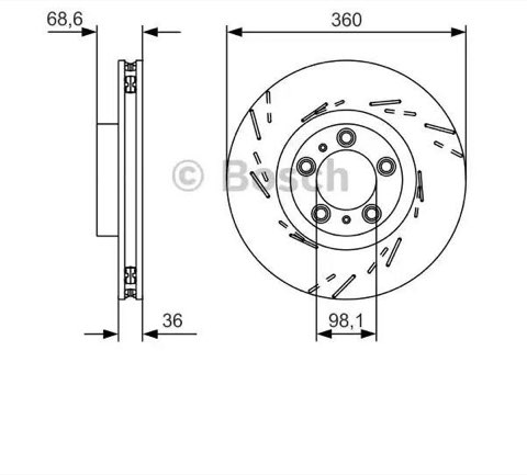 Bosch 0 986 479 D22 Brake Disc, photo 2