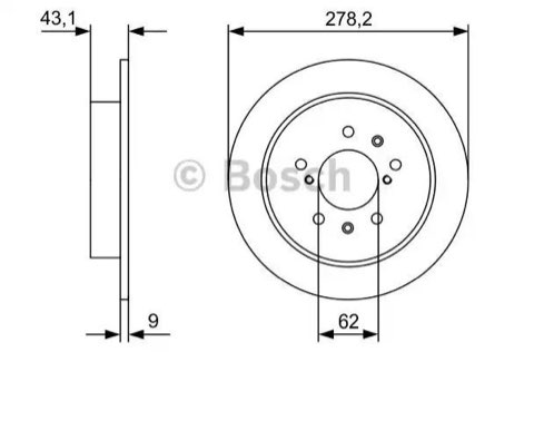 Bosch 0 986 479 D34 Brake Disc, photo 2