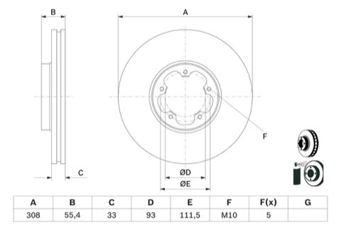 Bosch 0 986 479 D40 Brake Disc, photo 3