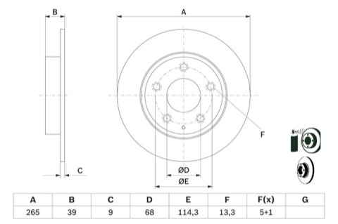 Bosch 0 986 479 E54 Brake Disc, photo 3