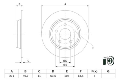 Bosch 0 986 479 F78 Brake Disc, photo 2