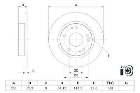 Bosch 0 986 479 G17 Brake Disc, photo 2
