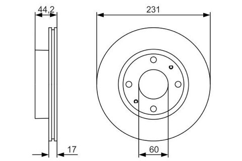 Bosch 0 986 479 R23 Brake Disc, photo 2