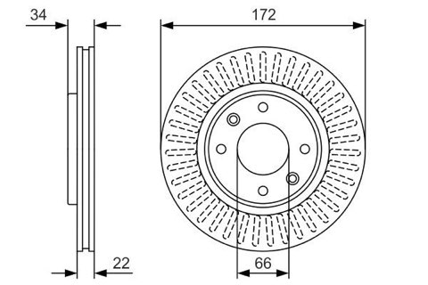 Bosch 0 986 479 R63 Brake Disc, photo 3