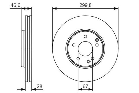 Bosch 0 986 479 R79 Brake Disc, photo 3