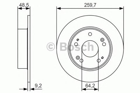 Bosch 0 986 479 T81 Brake Disc, photo 2