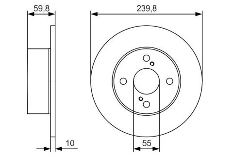 Bosch 0 986 479 T96 Brake Disc, photo 2