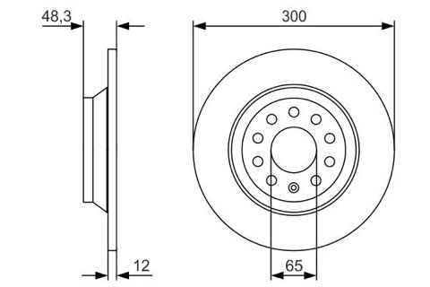 Bosch 0 986 479 V01 Brake Disc, photo 2