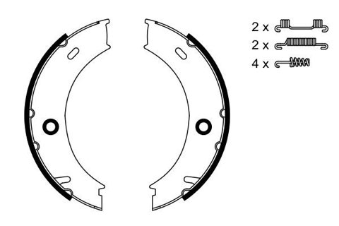 Bosch 0 986 487 611 Handbrake Shoes, photo 3
