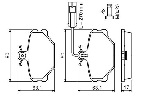 Bosch 0 986 491 050 Brake Pad Set, photo 3