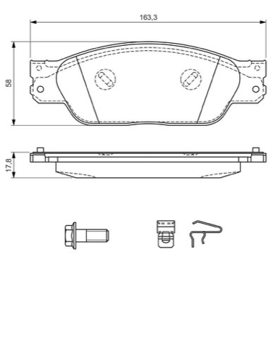 Bosch 0 986 494 141 Brake Pad Set, photo 3