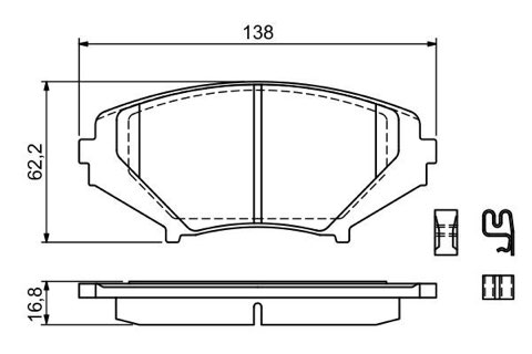 Bosch 0 986 494 220 Brake Pad Set, photo 2