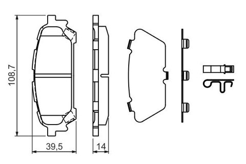 Bosch 0 986 494 232 Brake Pad Set, photo 2