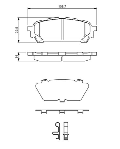 Bosch 0 986 494 232 Brake Pad Set, photo 3