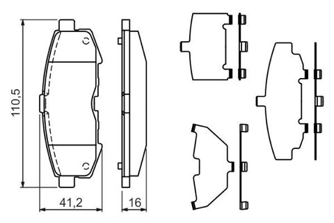 Bosch 0 986 494 319 Brake Pad Set, photo 2