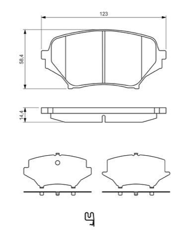 Bosch 0 986 494 322 Brake Pad Set, photo 2