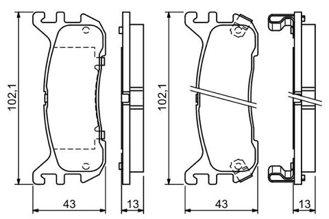 Bosch 0 986 494 341 Brake Pad Set