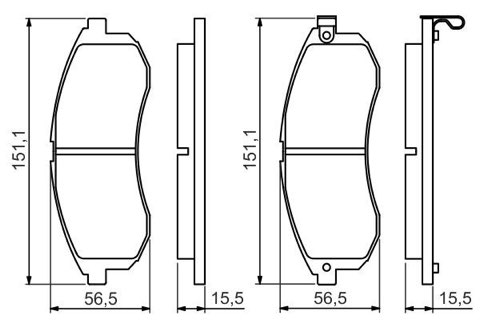 Bosch 0 986 494 362 Brake Pad Set, photo 2