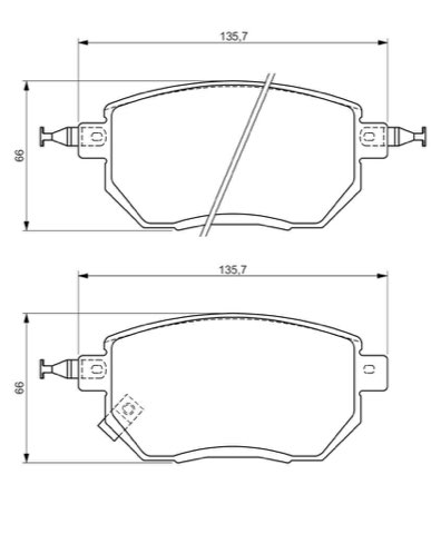 Bosch 0 986 494 366 Brake Pad Set, photo 2