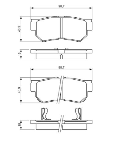 Bosch 0 986 494 417 Brake Pad Set, photo 3