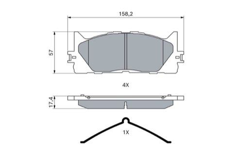 Bosch 0 986 494 430 Brake Pad Set, photo 3