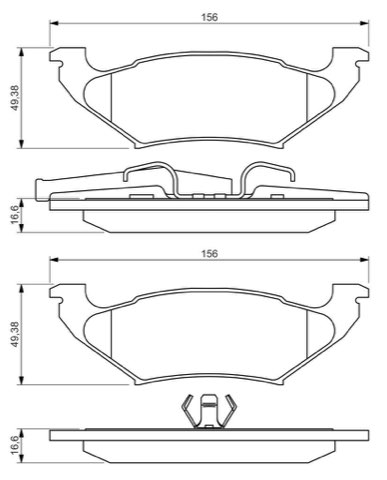 Bosch 0 986 494 495 Brake Pad Set, photo 3