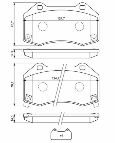 Bosch 0 986 494 718 Brake Pad Set, photo 3