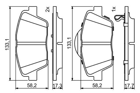 Bosch 0 986 494 755 Brake Pad Set, photo 3