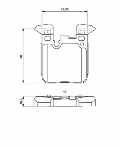 Bosch 0 986 494 774 Brake Pad Set, photo 2