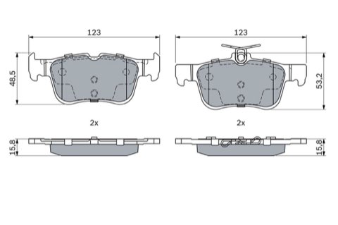 Bosch 0 986 494 888 Brake Pad Set, photo 2
