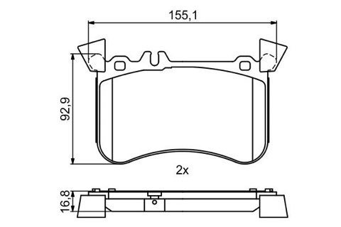 Bosch 0 986 495 398 Brake Pad Set, photo 2